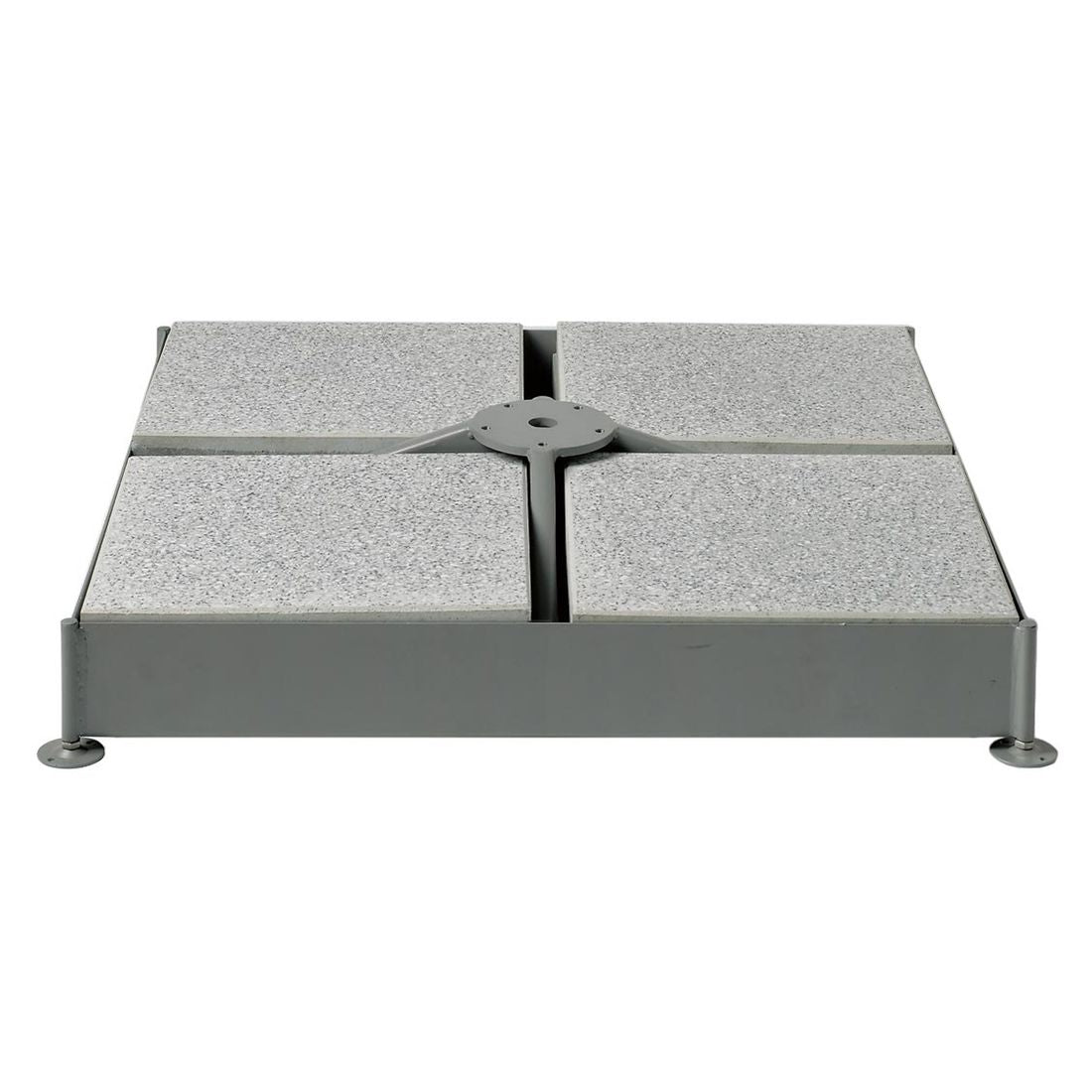 Detalj av parasollfot M4 ramme for 12 plater galvanisert 91x91 cm Glatz