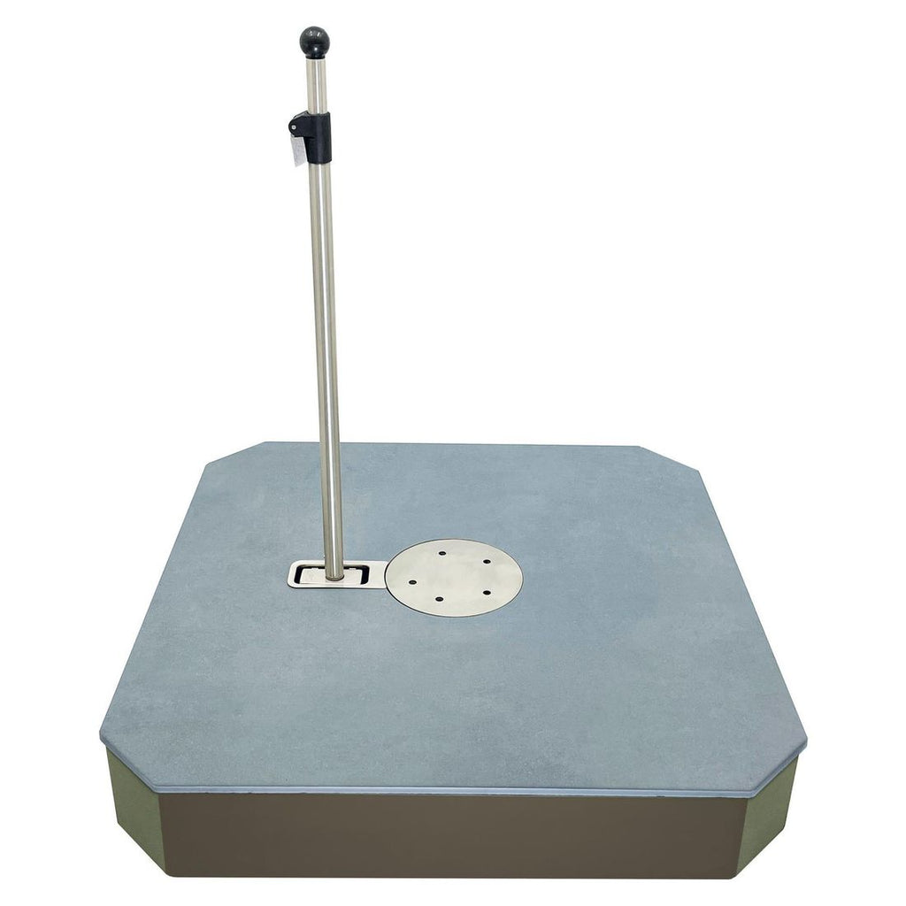 Parasollfot Maxi Plus 240 kg med hjul 81x81 cm bakside