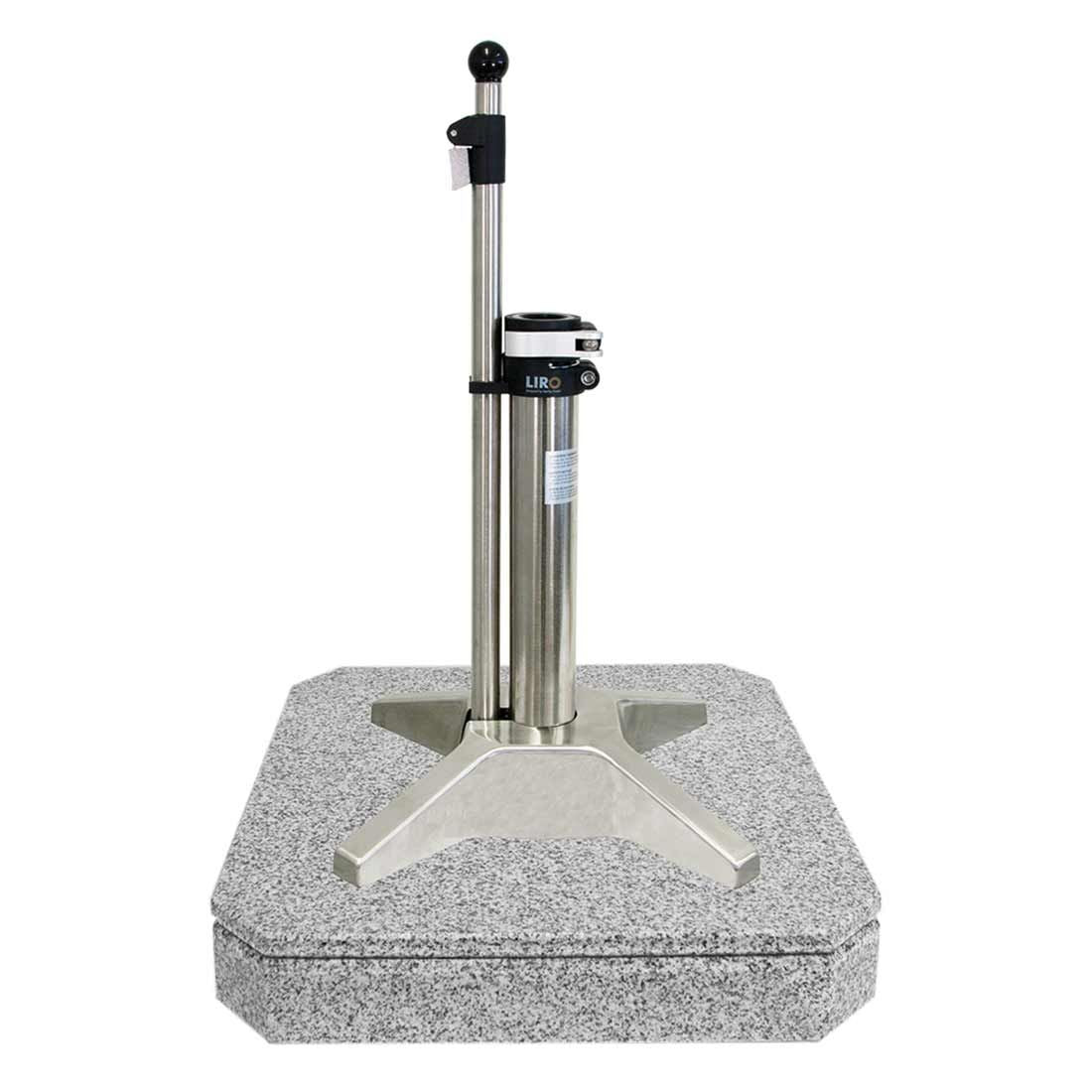 Parasollfot Mini-Plus 50 KE granitt med hjul for terrassebruk