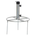 Parasollfot universal gresspigg stål 40x40 cm fra Siena Garden forfra