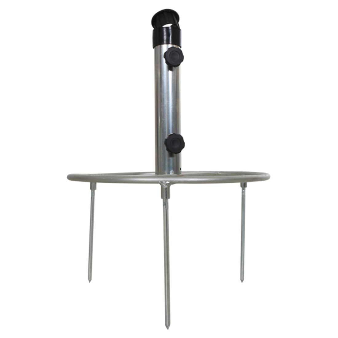 Parasollfot universal gresspigg stål 40x40 cm fra Siena Garden bakside