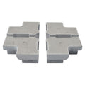Parasollfot vektplater betong 90x90 cm 88 kg Glatz for stabil parasollbase