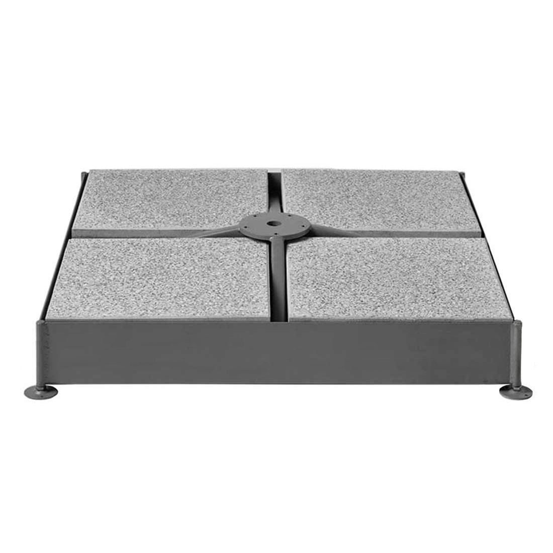 Parasollvektplater 40x40 cm 8 stk betong/granitt blandet detalj nærbilde