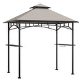 Paviljong 152x244 cm stål/polyester svart/grå - OUTLIV forfra