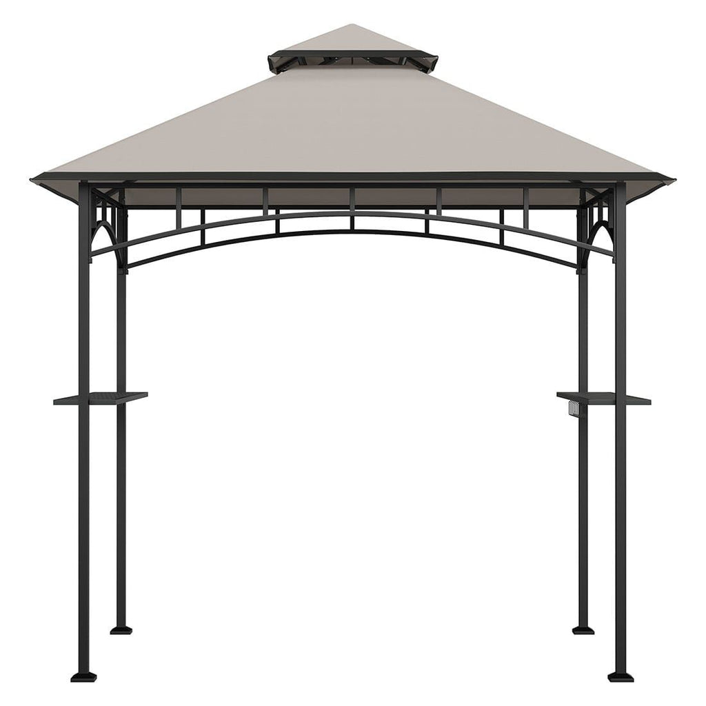 Detalj av stoffet på Paviljong 152x244 cm stål/polyester svart/grå - OUTLIV