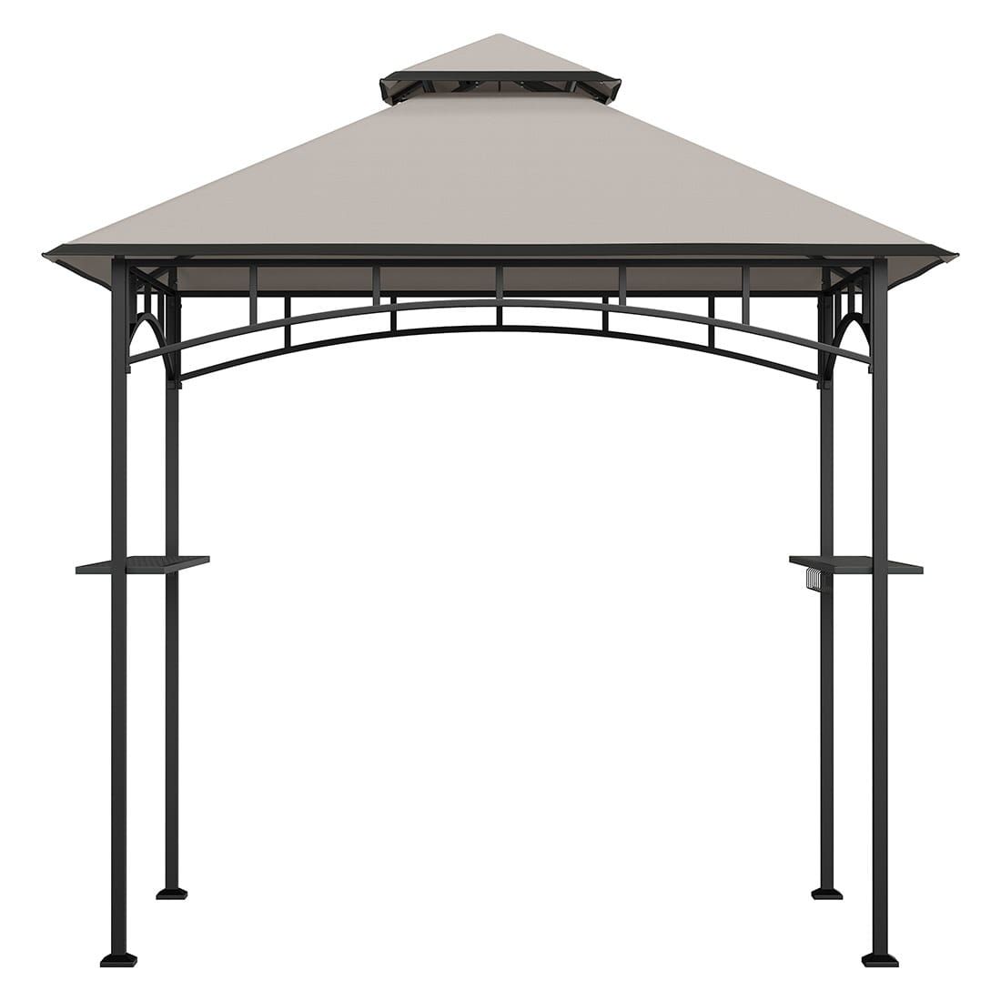 Detalj av stoffet på Paviljong 152x244 cm stål/polyester svart/grå - OUTLIV