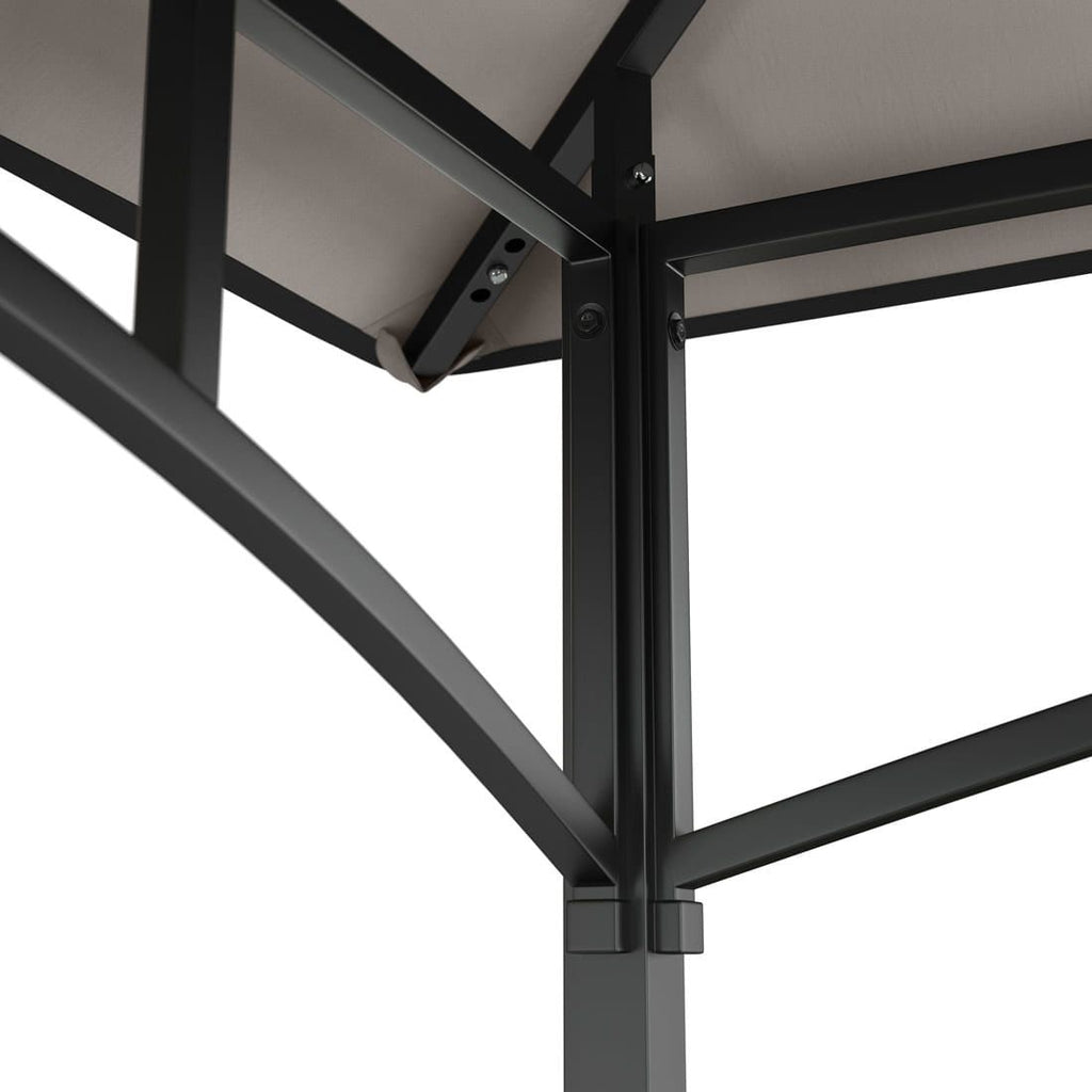Paviljong 152x244 cm stål/polyester svart/grå - OUTLIV sideprofil
