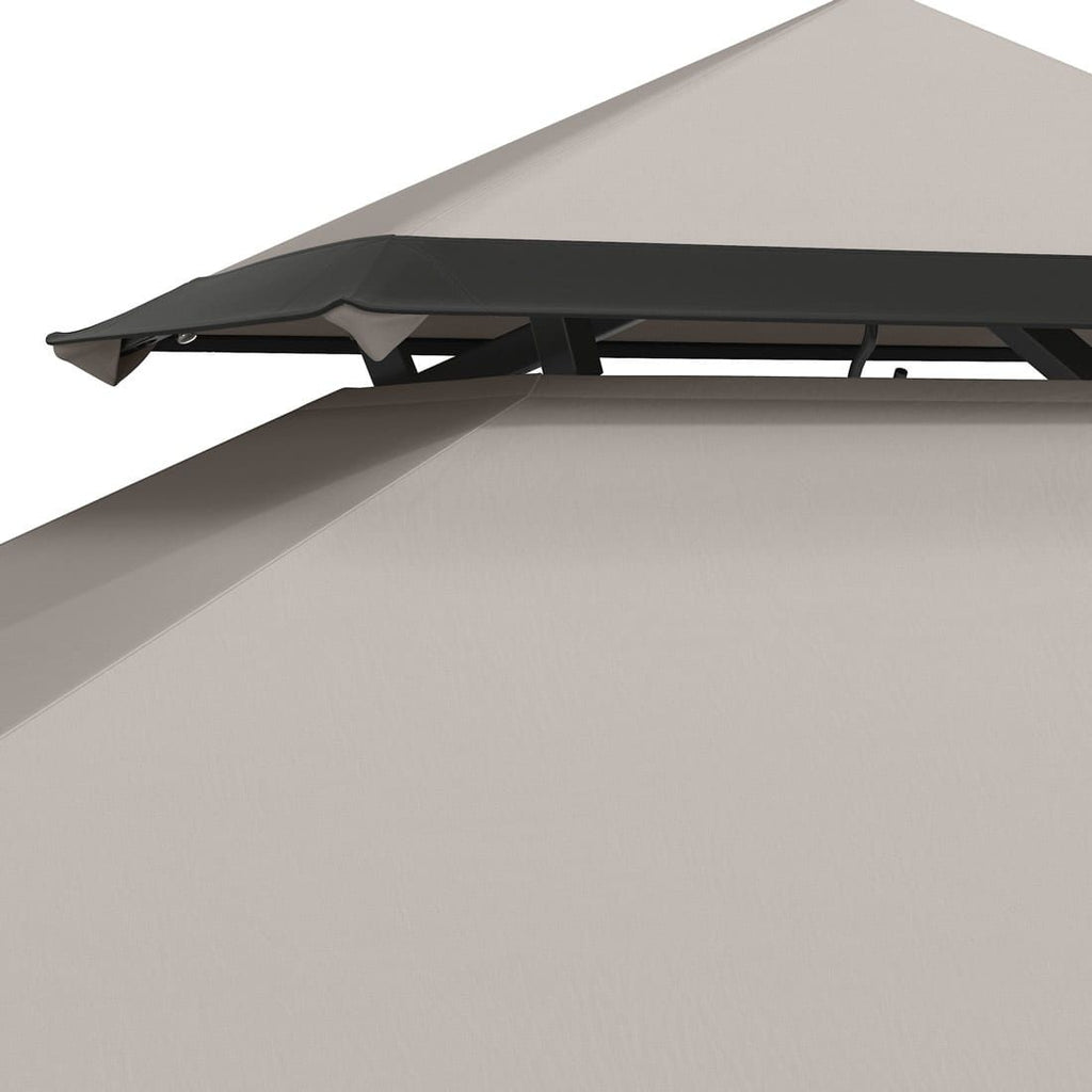 Grillstasjon under Paviljong 152x244 cm stål/polyester svart/grå - OUTLIV