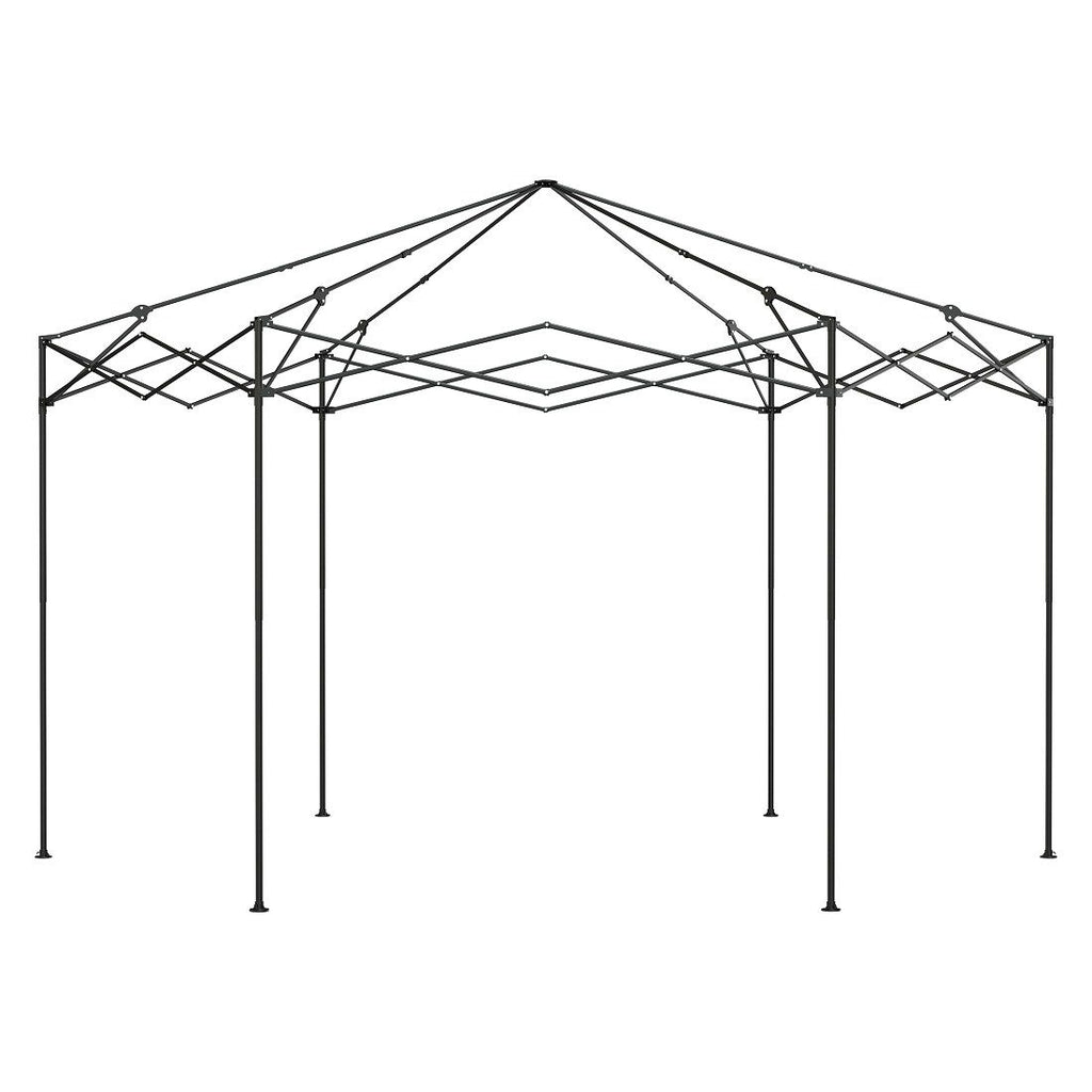 Nærbilde av stofftak på Paviljong sekskantet 335x335 cm stål/polyester - OUTLIV