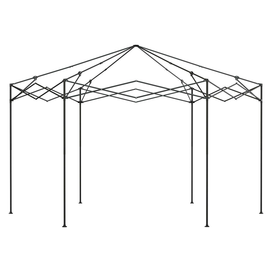 Nærbilde av stofftak på Paviljong sekskantet 335x335 cm stål/polyester - OUTLIV