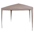 Paviljong Starter 300x300 cm stål/polyester taupe front