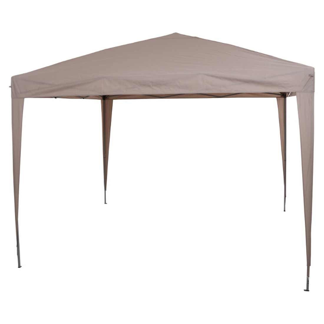 Paviljong Starter 300x300 cm stål/polyester taupe front