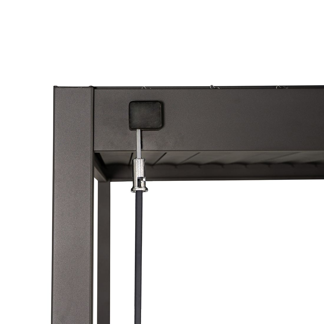 Justerbare lameller på Pergola Basic aluminium 360x300 cm antrasitt
