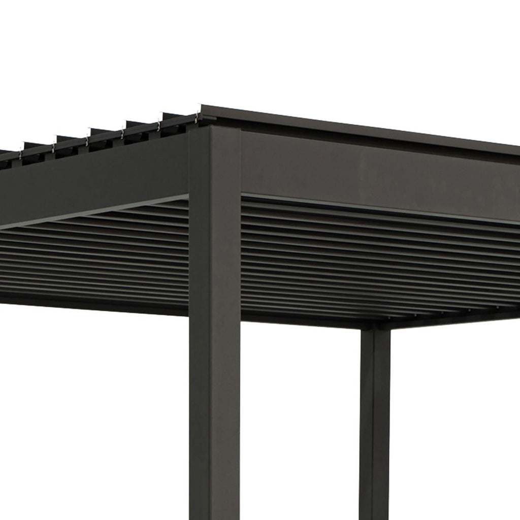 Oversikt av Pergola Basic aluminium 360x300 cm antrasitt i uterom