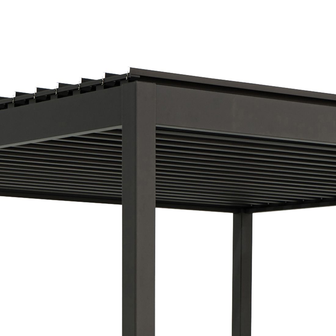 Oversikt av Pergola Basic aluminium 360x300 cm antrasitt i uterom