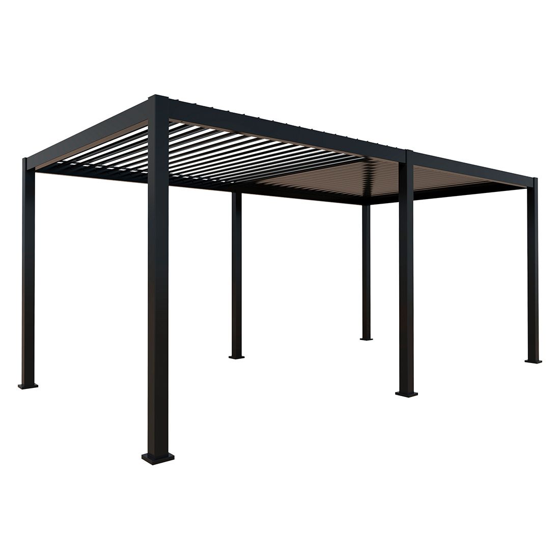 Pergola Cadiz 720x360 cm aluminium antrasitt forside