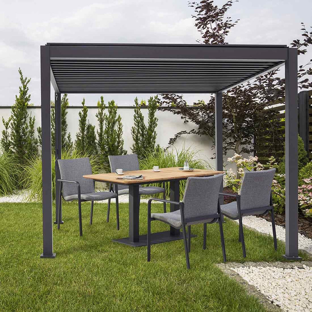 Pergola Cadiz 720x360 cm aluminium antrasitt bakside