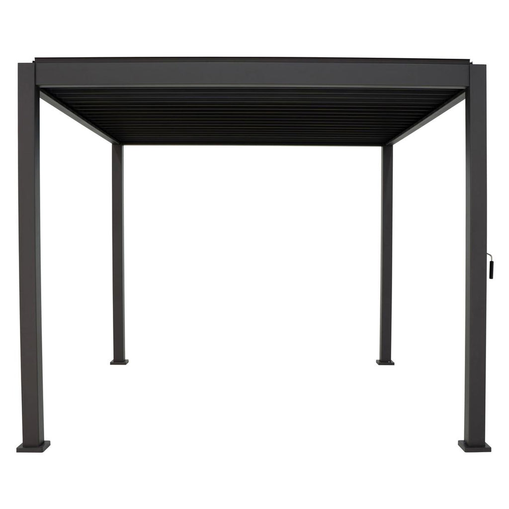 Nærbilde av aluminiumsramme på Pergola Classic 300x300 cm aluminium antrasitt