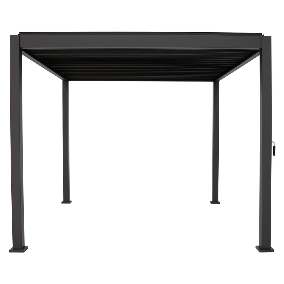 Nærbilde av aluminiumsramme på Pergola Classic 300x300 cm aluminium antrasitt