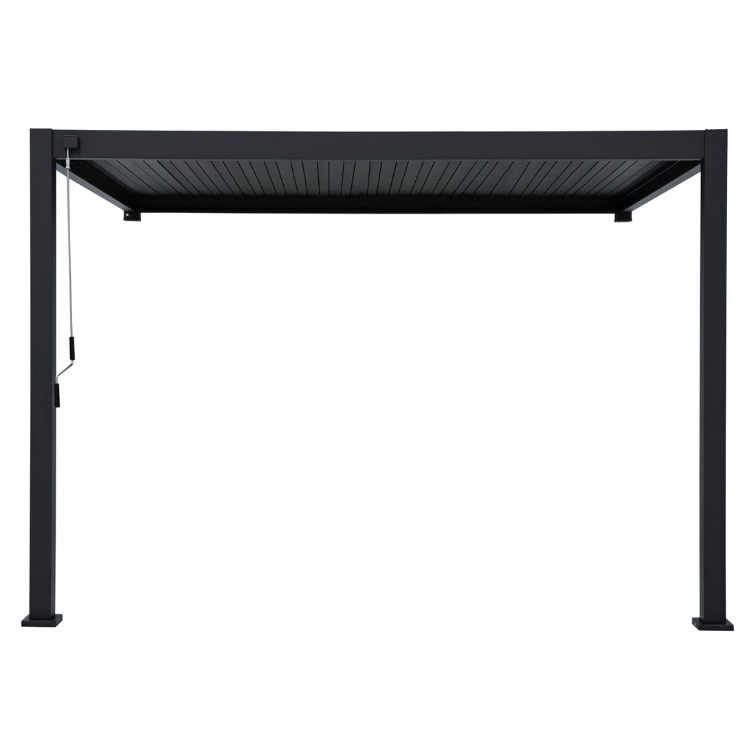 Pergola Classic veggmontert aluminium 400x300 cm - Mirador forfra