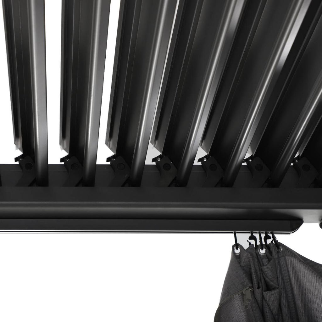 Montert Pergola Curtano 540x300 cm aluminium/olefin i hage