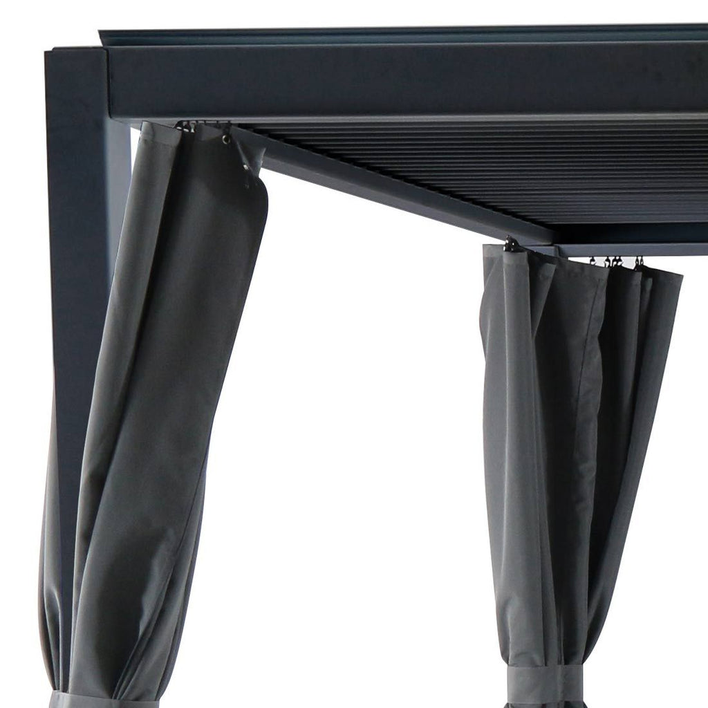 Nærbilde av Olefin stoff på Pergola Curtano 540x300 cm aluminium/olefin