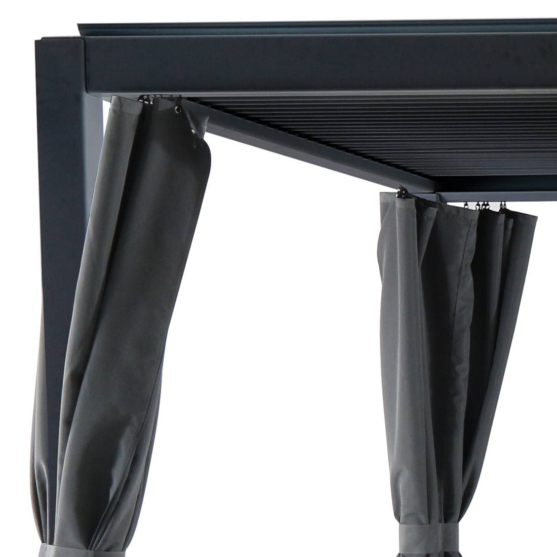Nærbilde av Olefin stoff på Pergola Curtano 540x300 cm aluminium/olefin