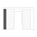 Pergola dekorpanel 31x236,5 cm aluminium antrasitt - forfra