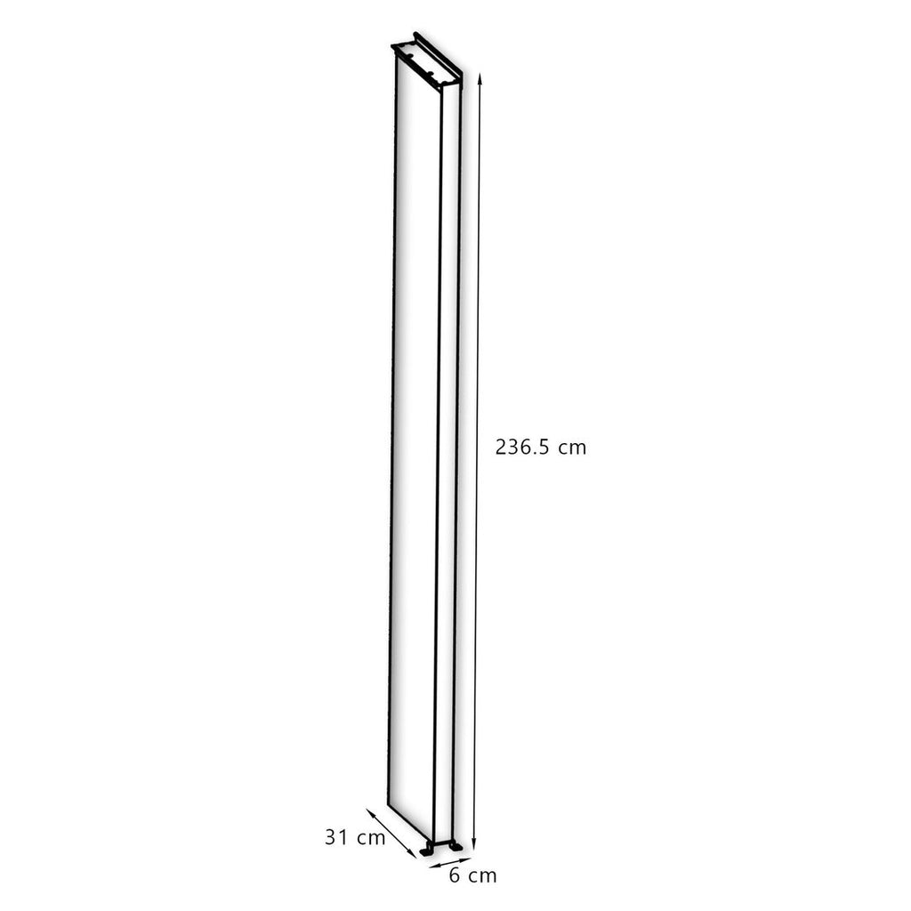 Pergola dekorpanel 31x236,5 cm aluminium antrasitt - detalj av aluminium