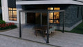 Pergola Deluxe aluminium 300x300 cm antrasitt forside
