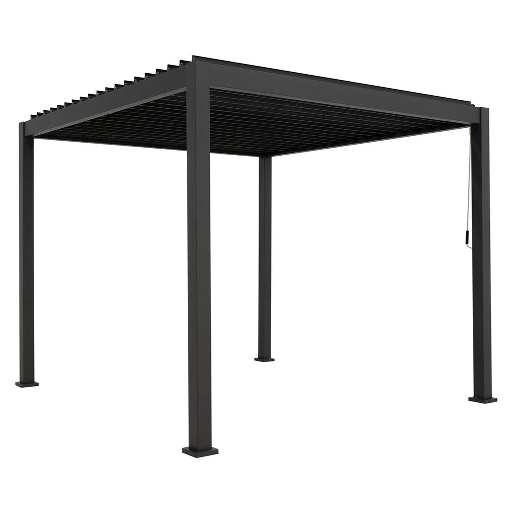 Pergola Deluxe aluminium 300x300 cm antrasitt bakside