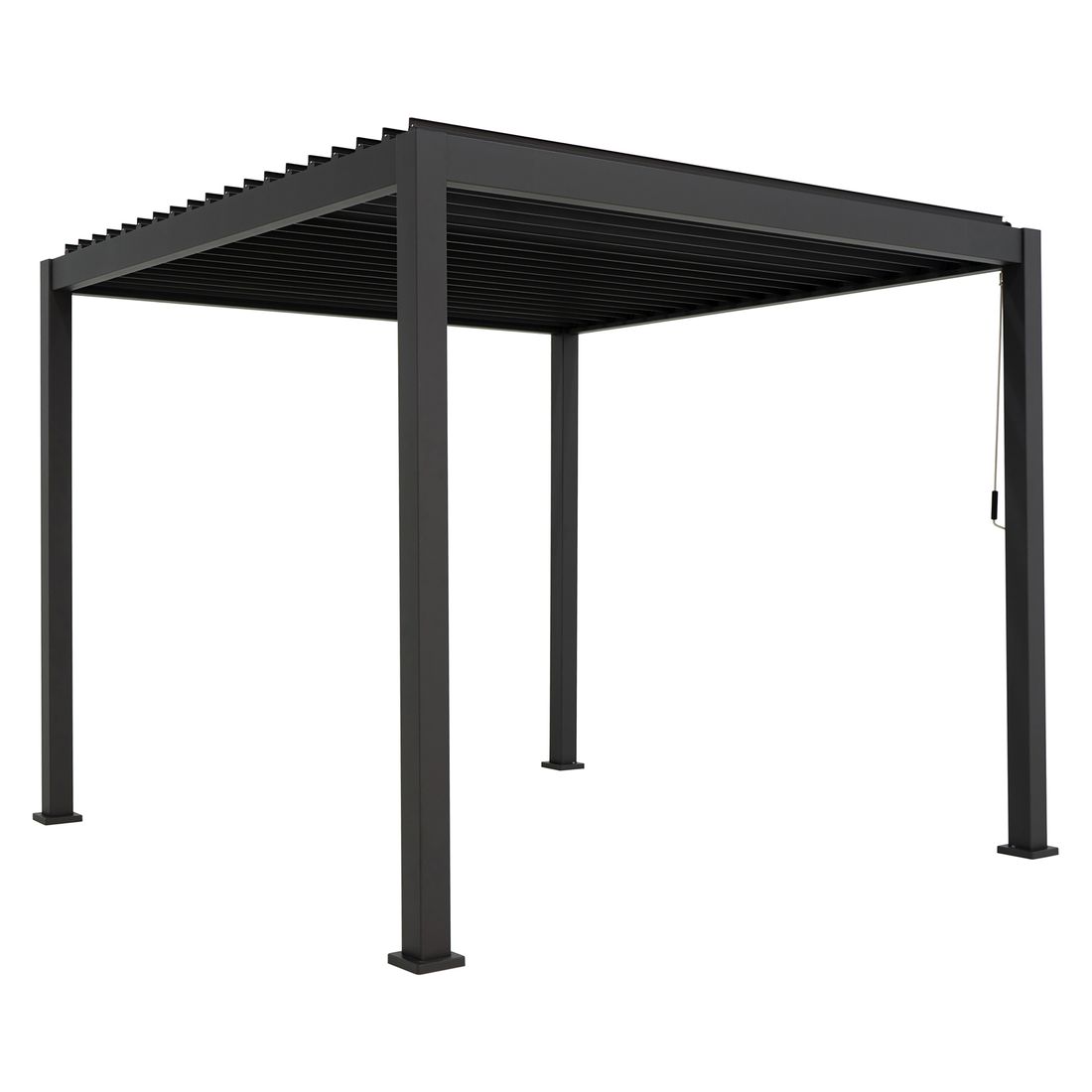 Pergola Deluxe aluminium 300x300 cm antrasitt bakside