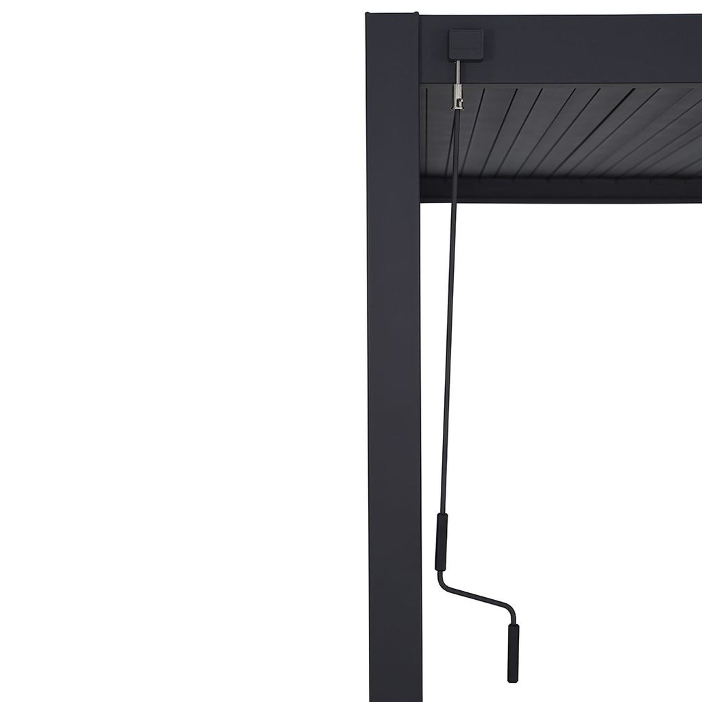 Oversikt Pergola Deluxe aluminium 300x300 cm antrasitt i uterom