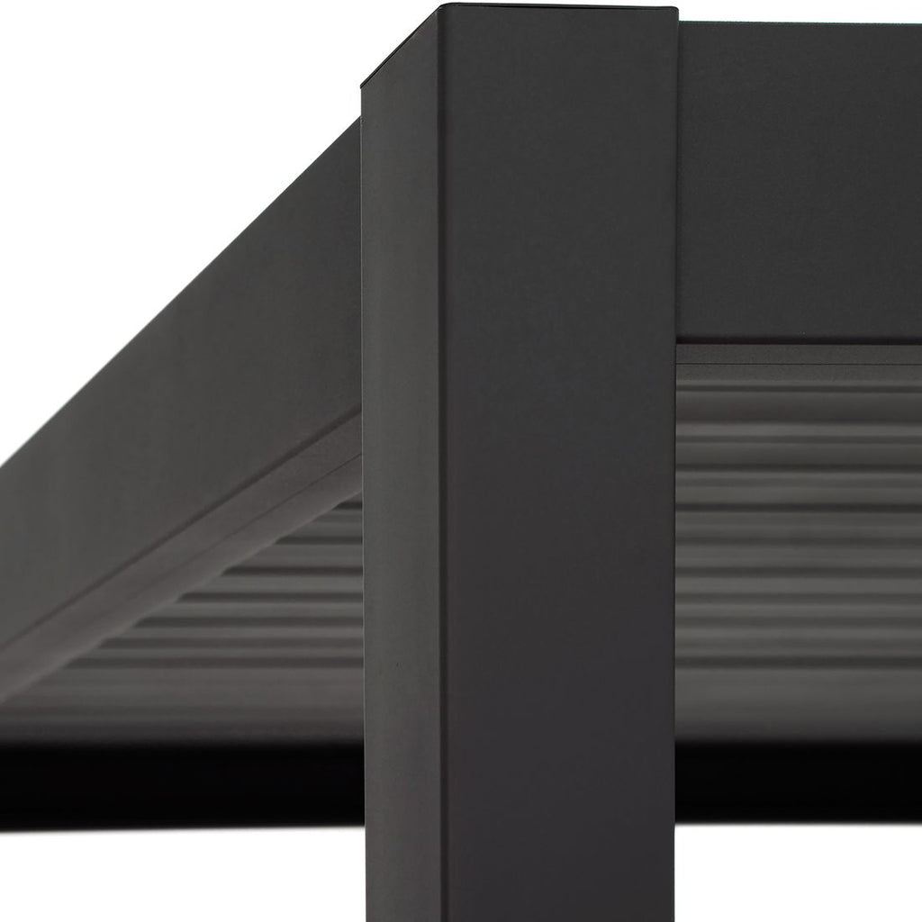 Vannavløpssystem på Pergola Deluxe aluminium 300x300 cm antrasitt