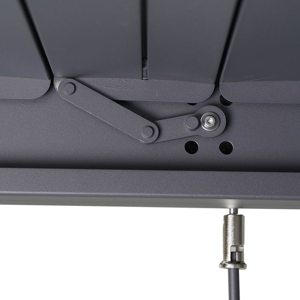 Justerbare taklameller på Pergola Deluxe aluminium 300x300 cm antrasitt