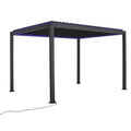 Pergola Deluxe e-Motion aluminium 400x300 cm forfra