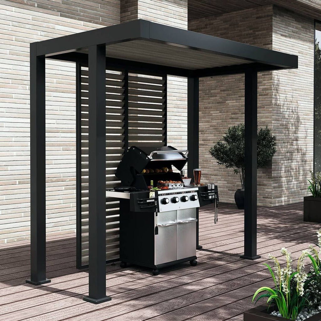 Pergola Grillzebo 259,5x154x240 cm aluminium - MWH forfra