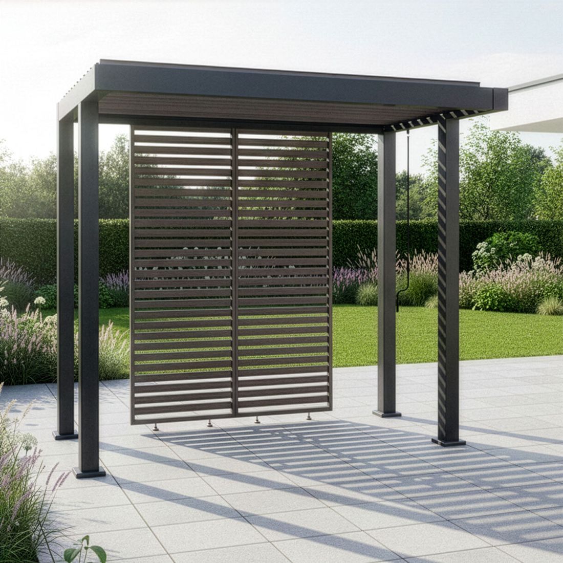 Pergola Grillzebo 259,5x154x240 cm aluminium - MWH komplett oversikt