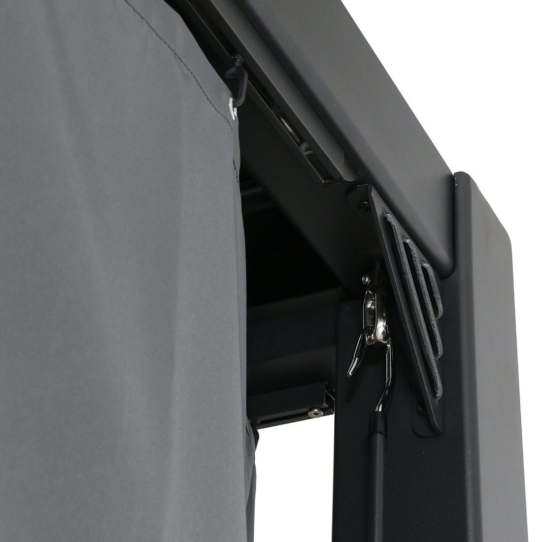 Pergola Kiosko 360x300 cm aluminium/polyester med gardiner