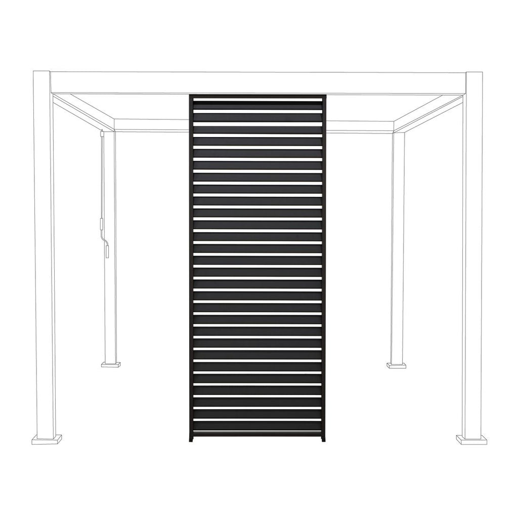 Pergola lamellvegg 93x236,5 cm aluminium antrasitt - Mirador bakside