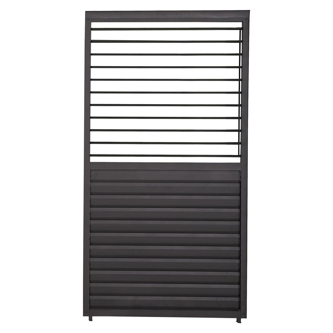 Montert Pergola lamellvegg justerbar 93x236,5 cm aluminium - Mirador på terrasse