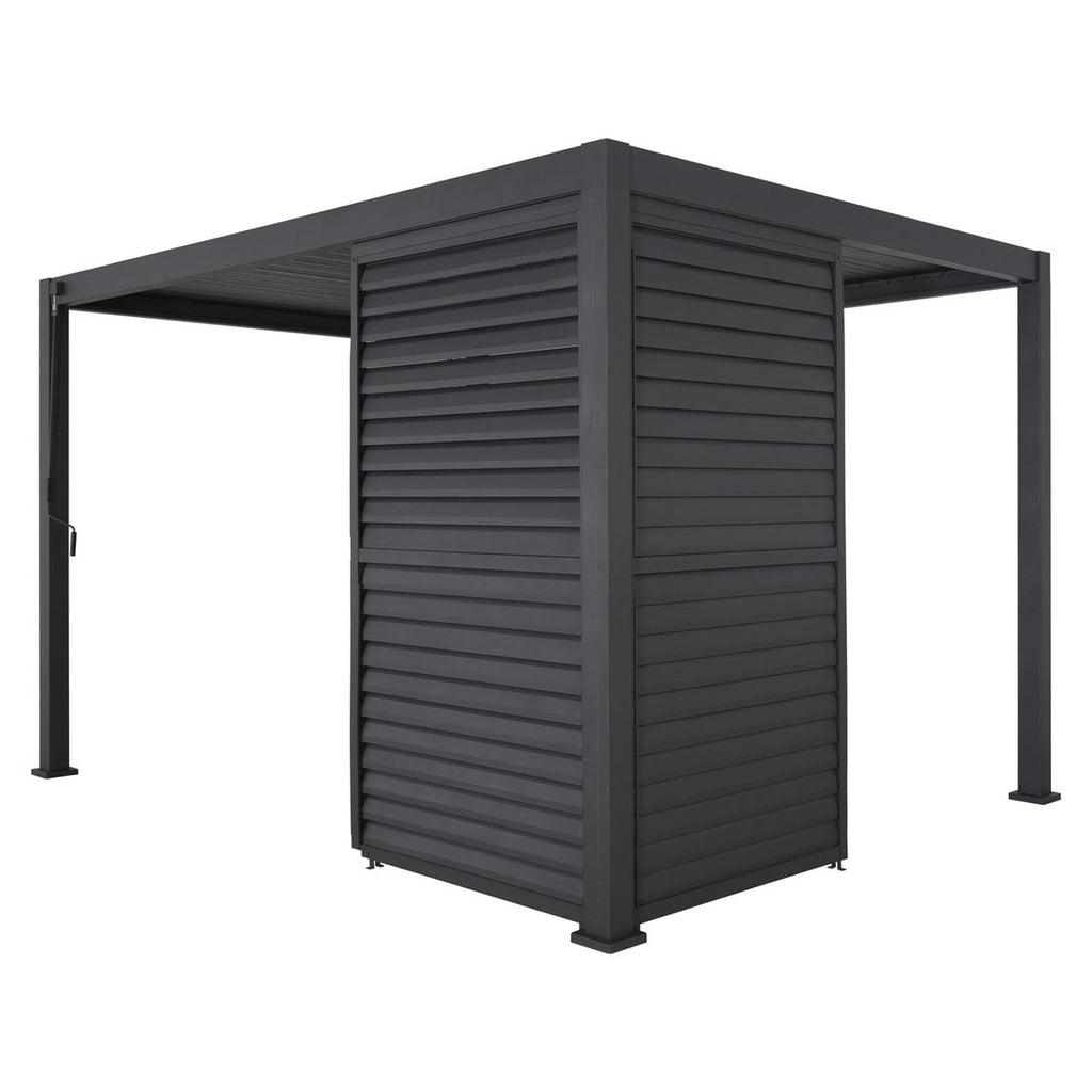 Nærbilde av justeringsmekanisme på Pergola lamellvegg justerbar 93x236,5 cm aluminium - Mirador