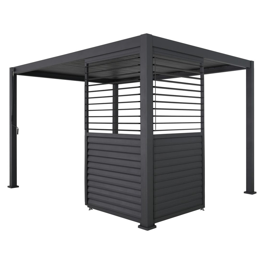 Lukket lamellvegg Pergola lamellvegg justerbar 93x236,5 cm aluminium - Mirador