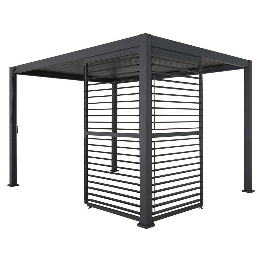 Åpne lameller på Pergola lamellvegg justerbar 93x236,5 cm aluminium - Mirador