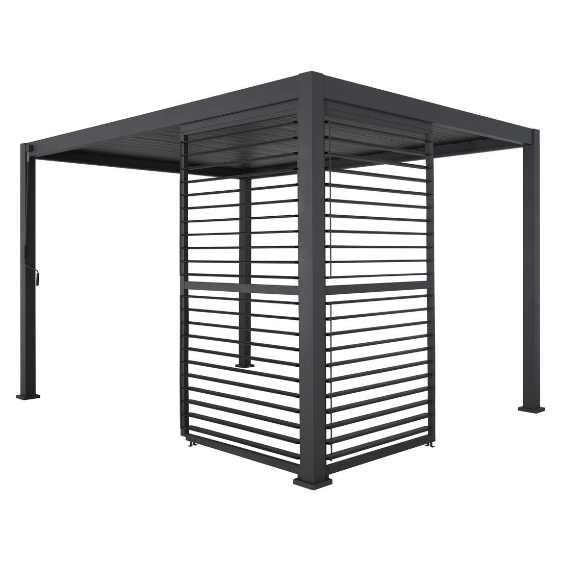 Åpne lameller på Pergola lamellvegg justerbar 93x236,5 cm aluminium - Mirador