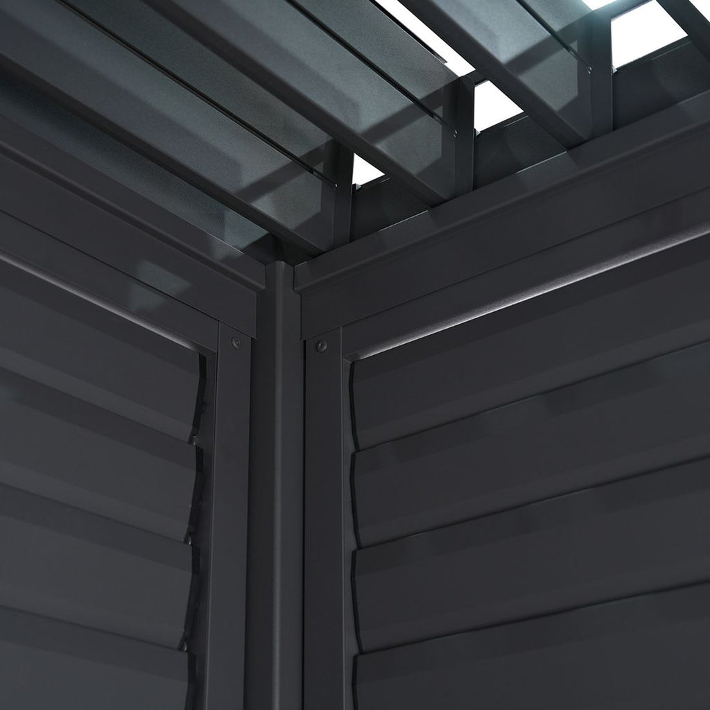 Materialoverflate på Pergola lamellvegg justerbar 93x236,5 cm aluminium - Mirador