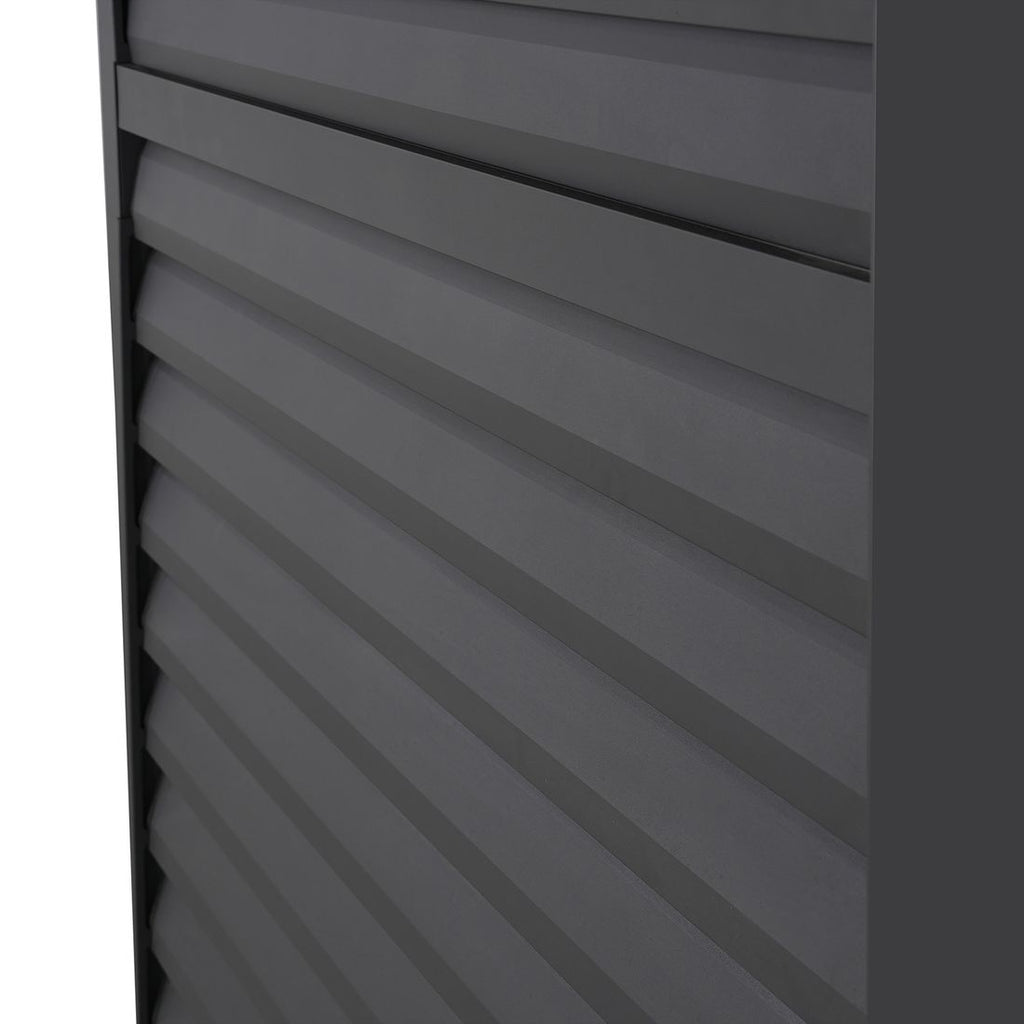 Oversikt Pergola lamellvegg justerbar 93x236,5 cm aluminium - Mirador på hage