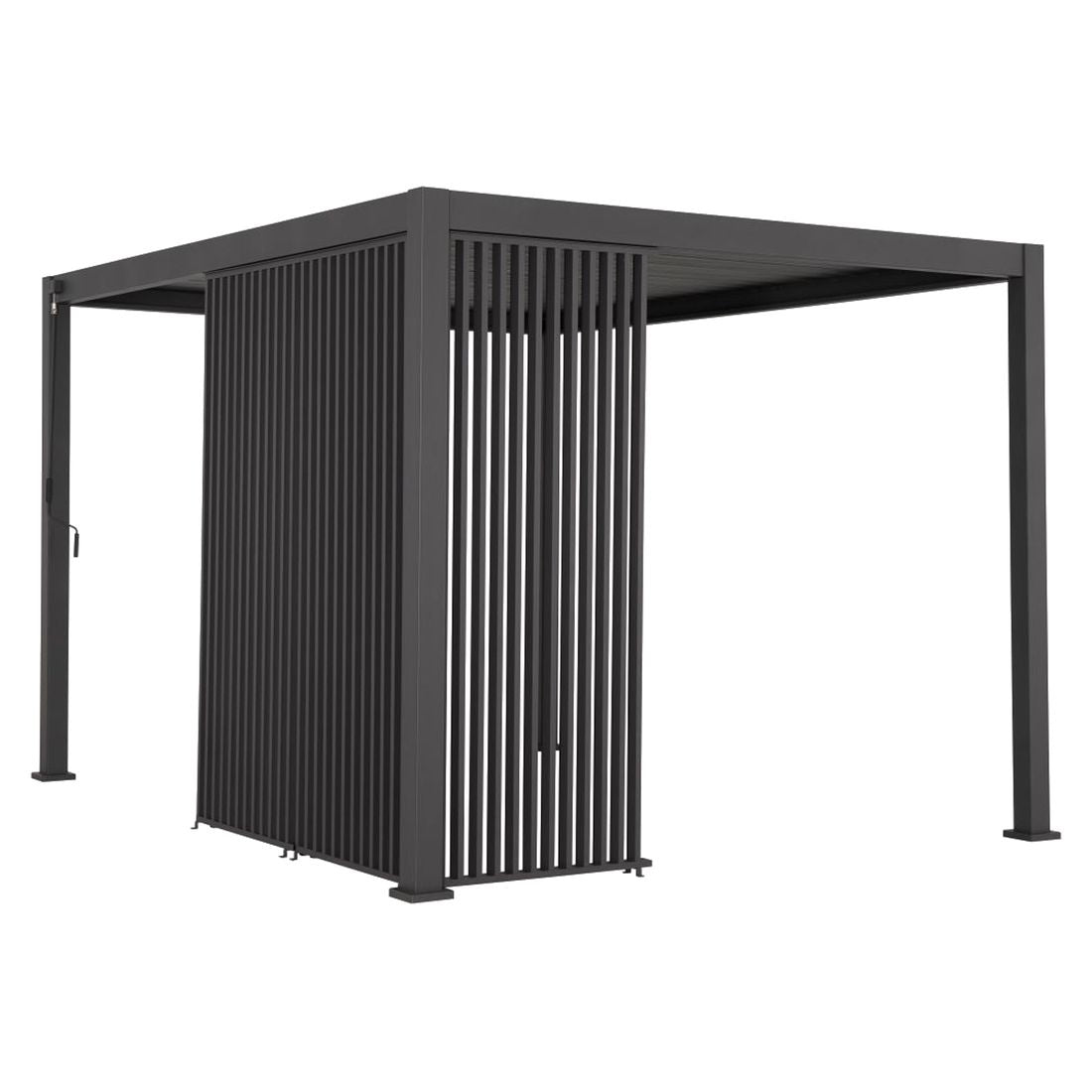 Nærbilde av lameller pergola aluminium Mirador