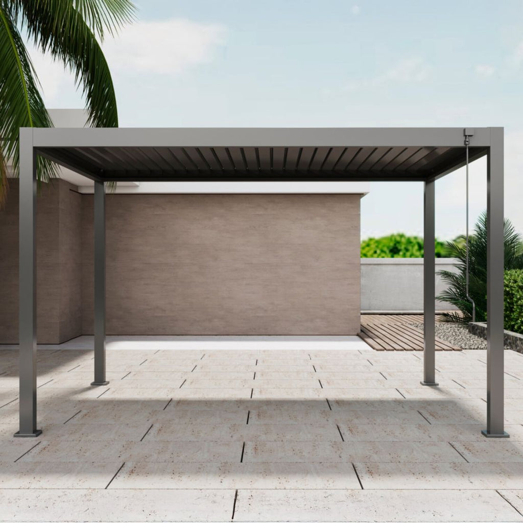 Pergola Lino 400x300x250 cm aluminium antrasitt bakside