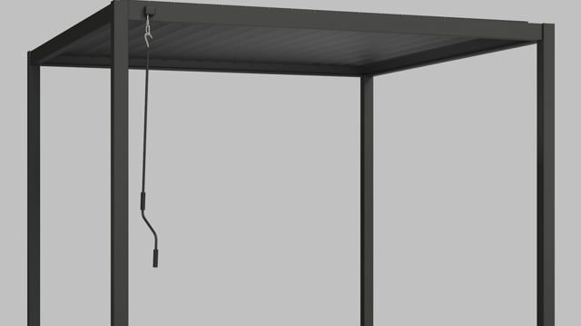 Pergola Mira 300x300 cm aluminium antrasitt - OUTLIV forside